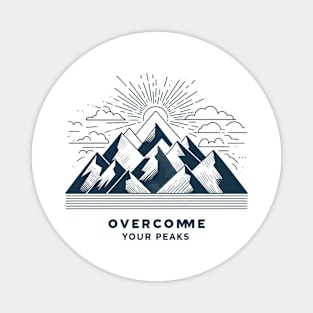 overcome your peak  good motivation is the key to victory - Empowerment Peaks Magnet